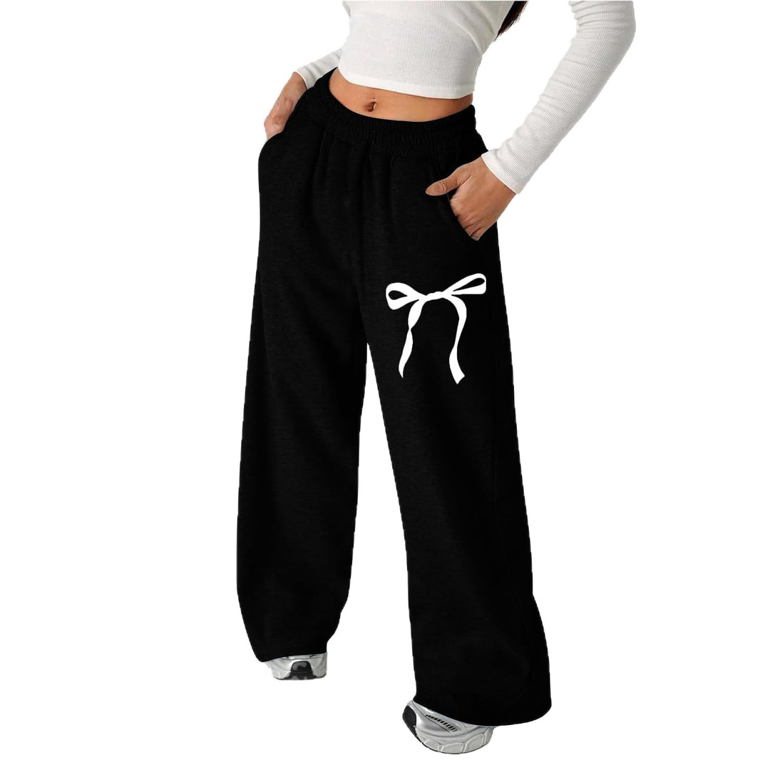 Pantalons de loisirs pour femmes avec motif de nœud élégant et coupe confortable Levoire