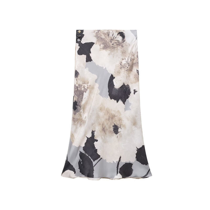 Levoire | Satin-set Chemise imprimée jupe design Robe
