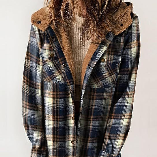 Veste en flanelle pour femmes avec capuche rembourrée Levoire