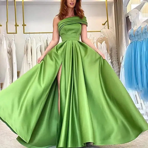 Levoire | Chic Vert Haute-Fente Sexy Robe