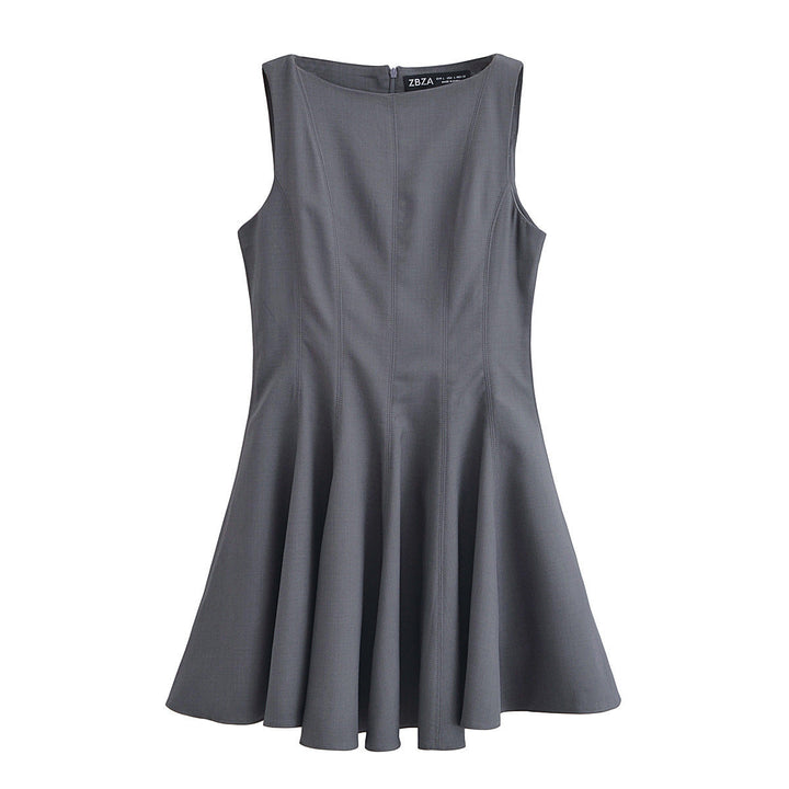 Levoire | Élégante robe midi drapée d'été Gris