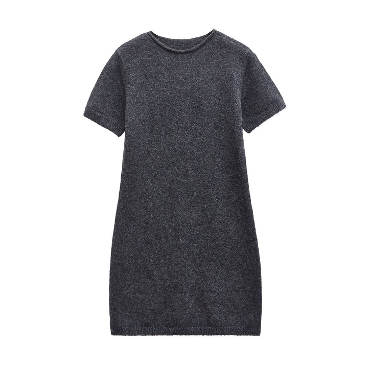 Levoire | Mignon pull d printemps à manches courtes robe Gris