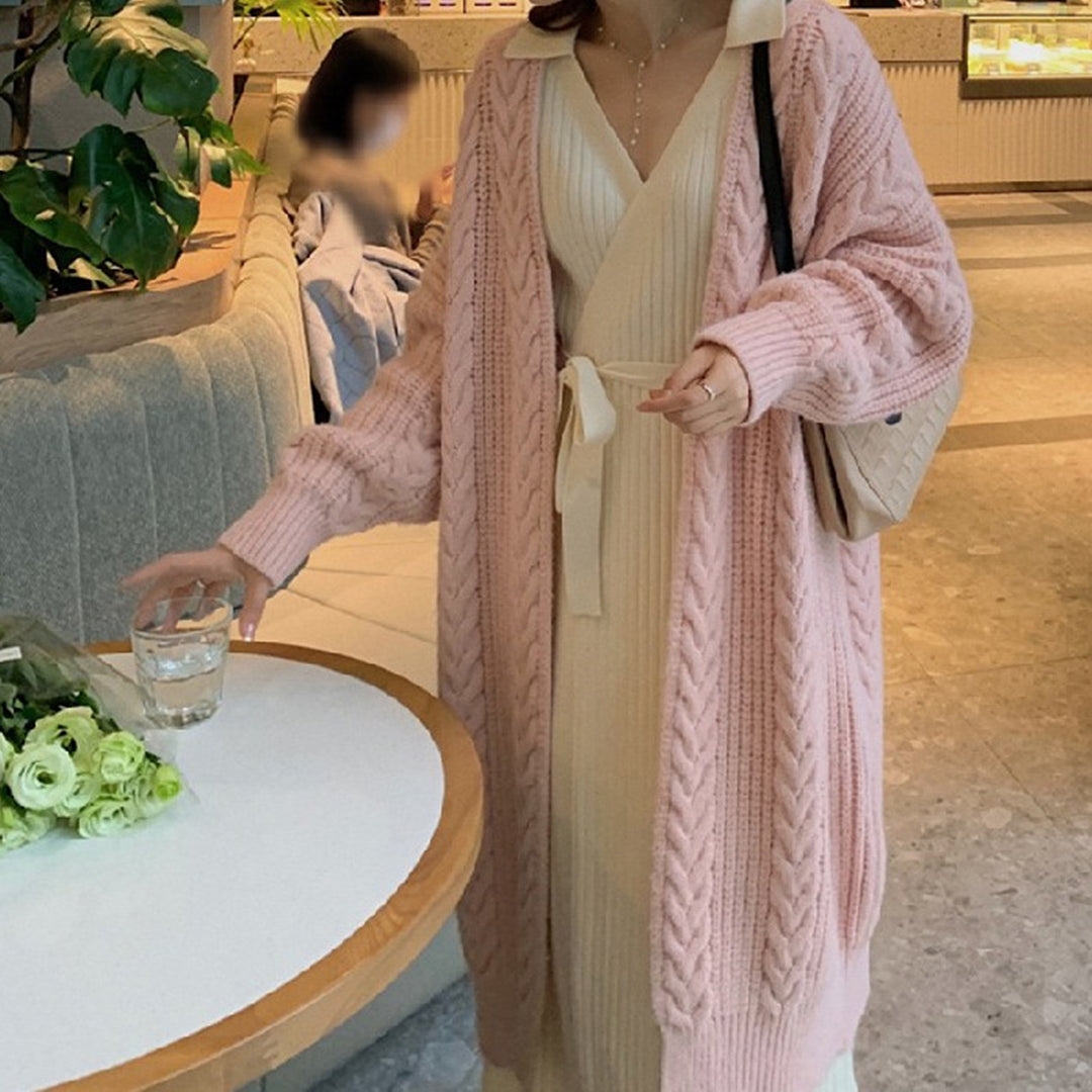 Cardigan femme avec motif en cable et coupe ample Levoire
