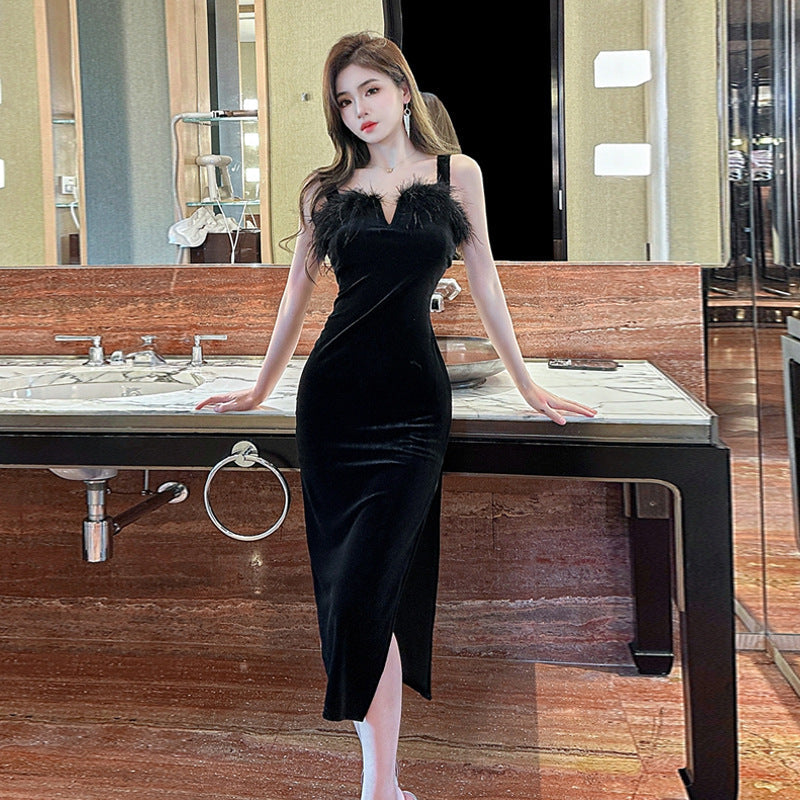 Levoire | Robe sirène longue en velours