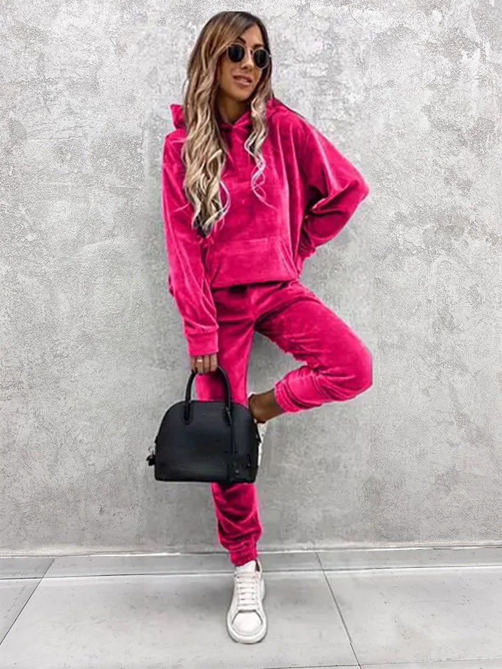 Levoire | Sweatshirt Sport Pantalons Longs Ensemble Deux-pièces Magenta