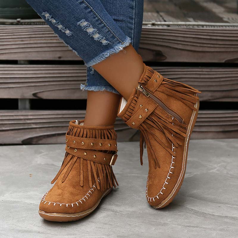 Levoire | Bottines Boho Avec Ornements Et Boucles Pour Femmes
