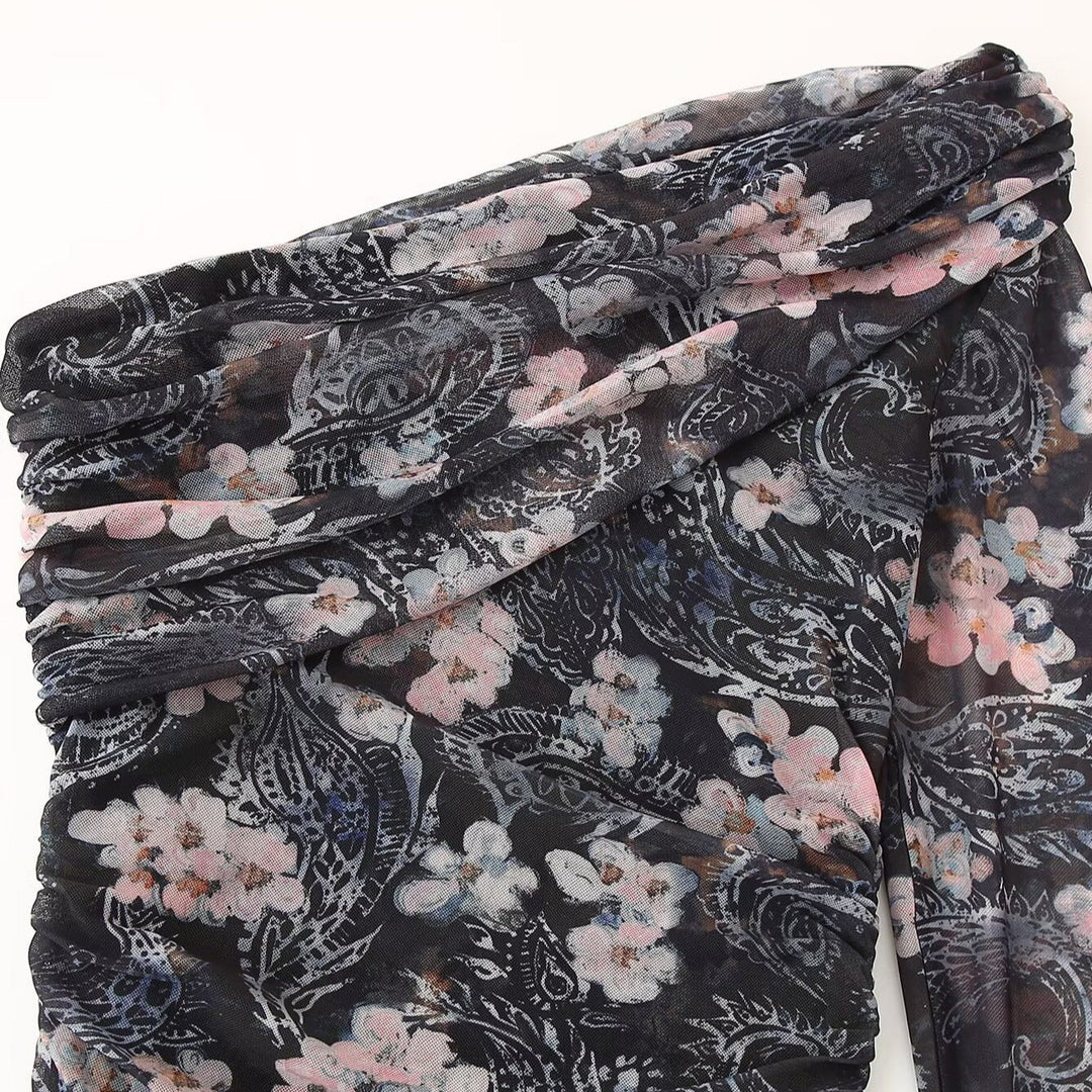 Levoire | Hennot transparent fleur maille longue robe