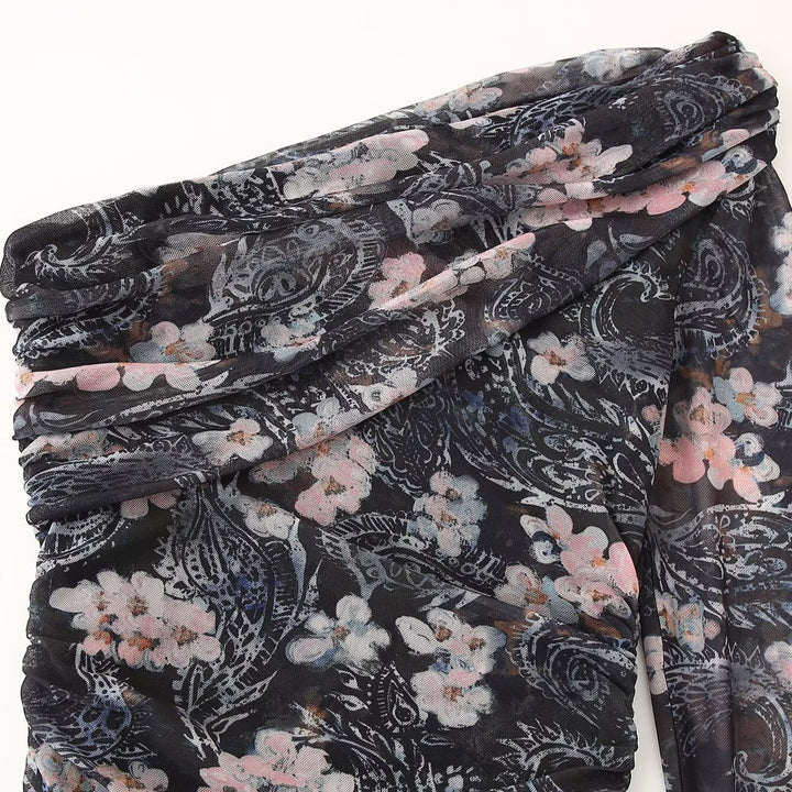 Levoire | Hennot transparent fleur maille longue robe