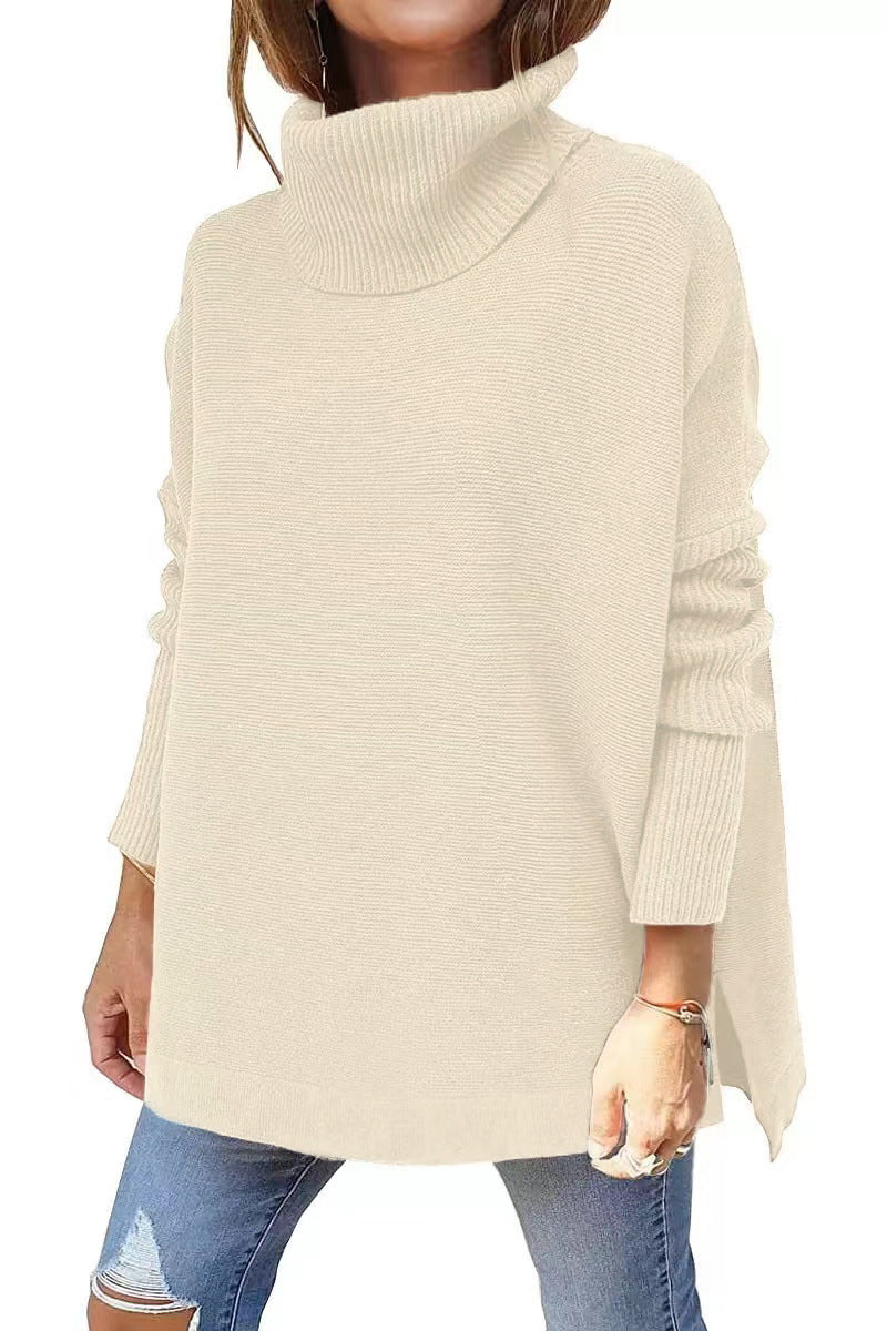 Levoire | Pull À Col Montant Extensible Et Confortable Beige