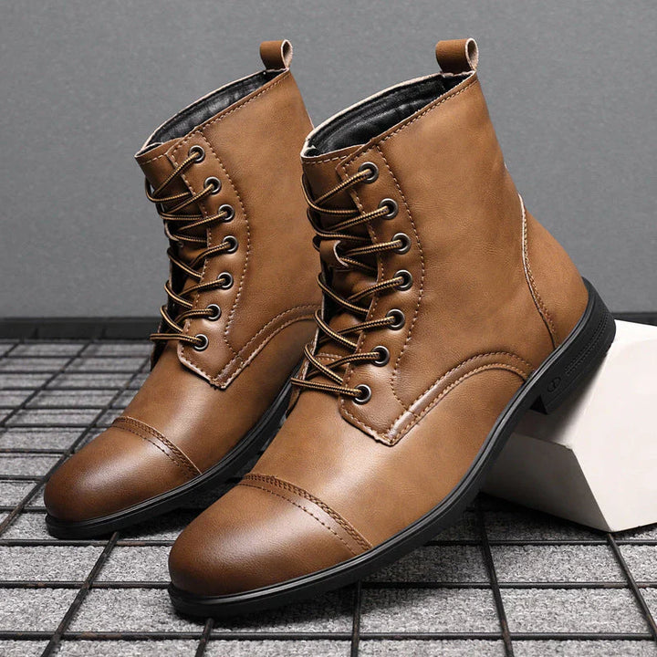 Levoire | Bottes En Cuir Semelle Durable Couleur safran