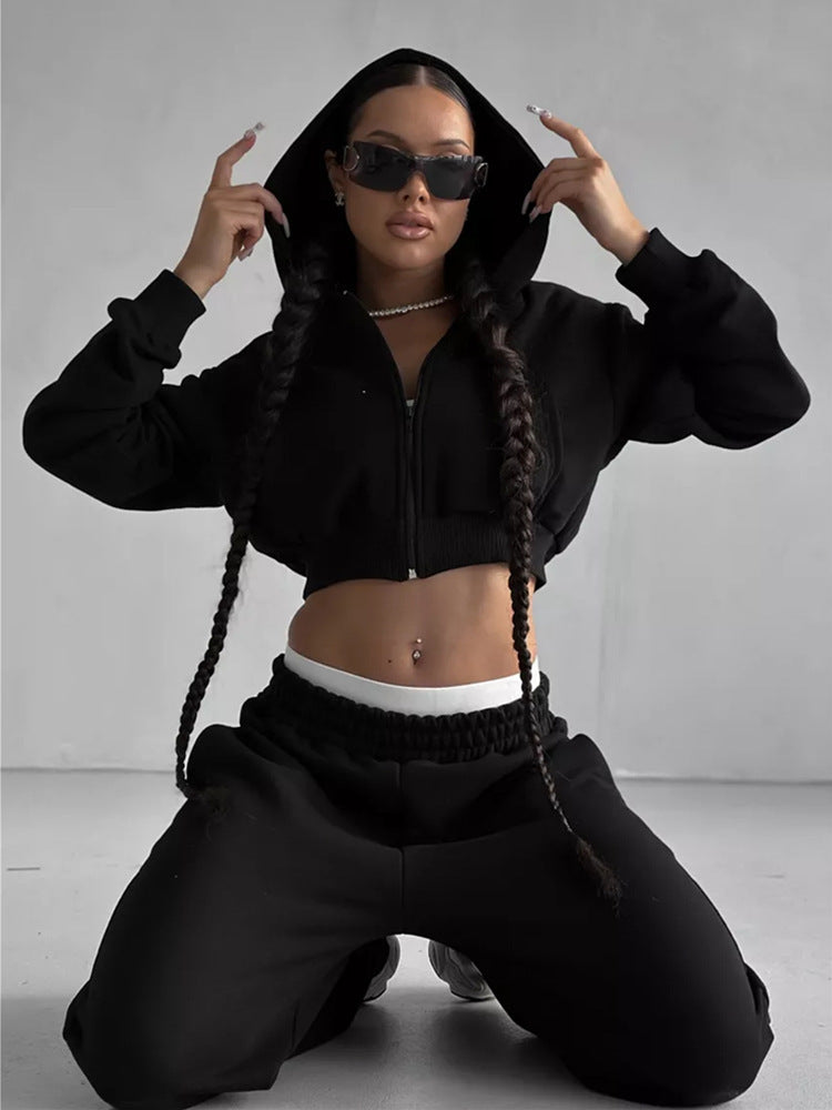 Levoire | Pantalons courts taille haute de sport à manches ouvertes noir