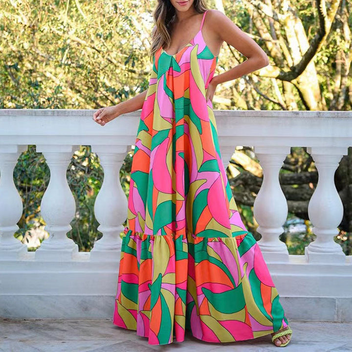 Levoire | Robe imprimée à dos nu élégante