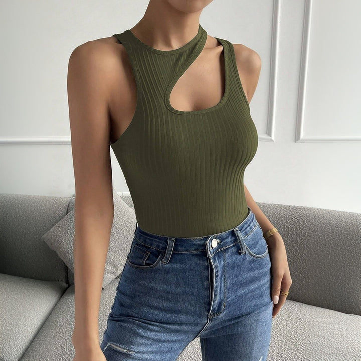 Body ajusté femme avec coupe asymétrique et élégant col en V Levoire