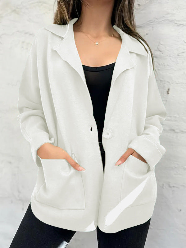 Veste blazer surdimensionnée pour femmes avec poches pratiques et coupe décontractée Levoire