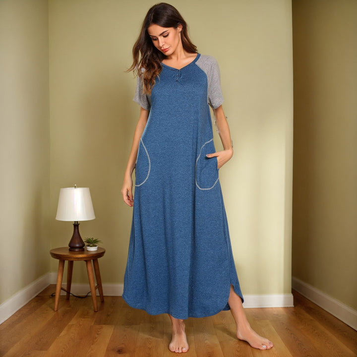 Levoire | Chemise de nuit en coton Multicolore Coton Robe à manches courtes