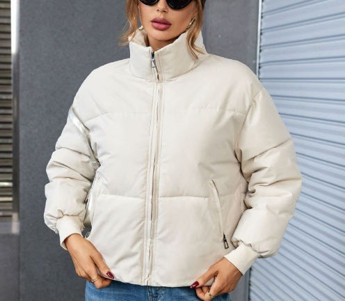 Veste d'hiver matelassée pour femme au design sportif avec col montant Levoire