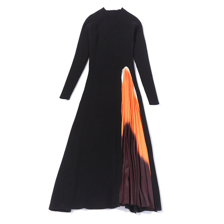 Levoire | Robe à bretelles Tricotée Dégradé de Couleur Slim Dress