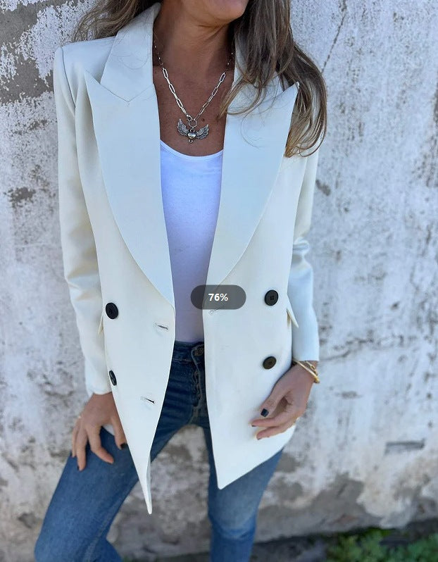 Blazer élégant pour femmes avec patte de boutonnage double et coupe stylée Levoire