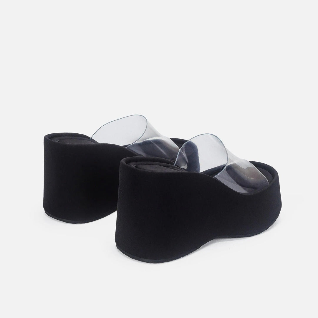 Levoire | Sandales plates transparentes avec bride de cheville Transparent