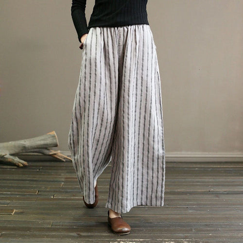 Levoire | Pantalon Large À Rayures Décontracté
