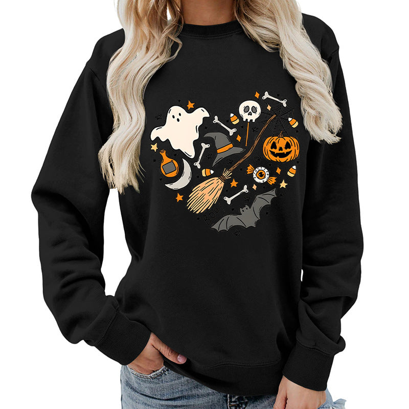 Sweatshirt d'Halloween pour femmes avec design créatif Levoire