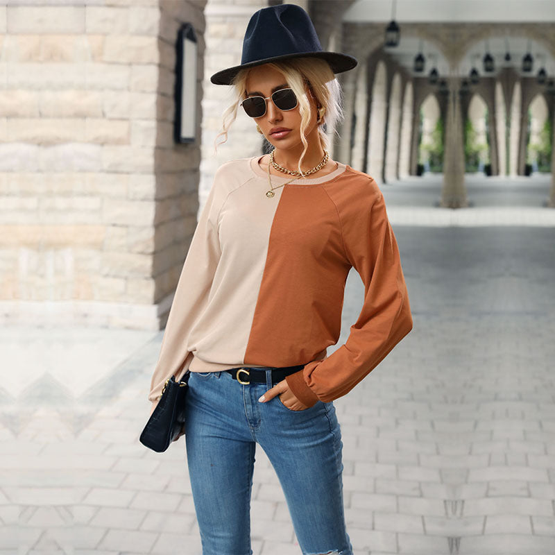 Sweat-shirt féminin à la mode avec un design tendance en color block Levoire