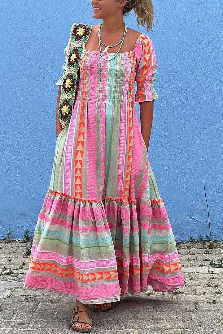 Levoire | Robe Sans Manches Pour Femmes À Col Rond Robe De Loisirs Rosa