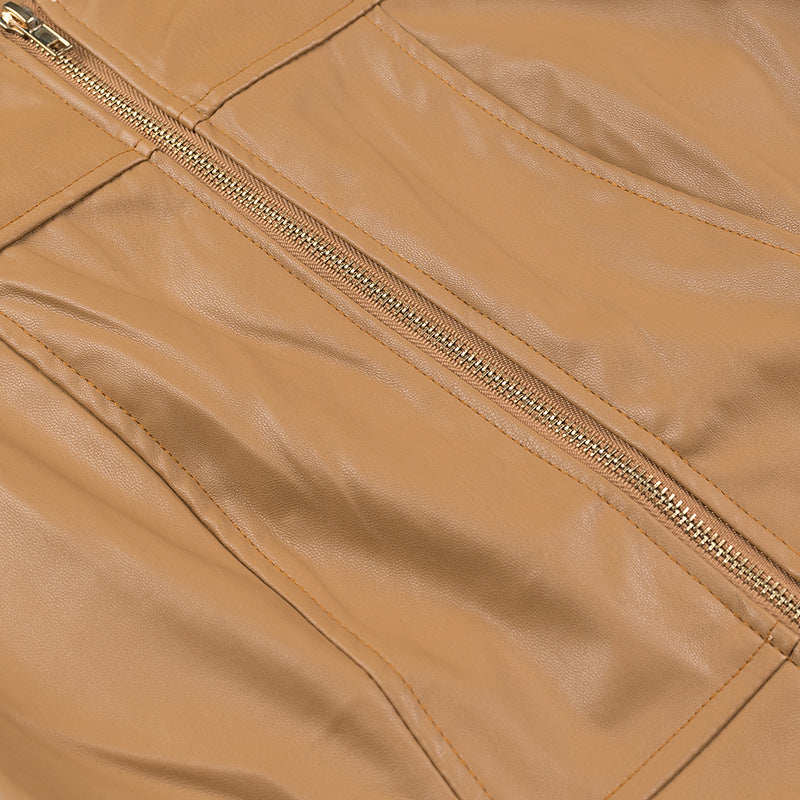 Levoire | Long chaîne détail veste en cuir