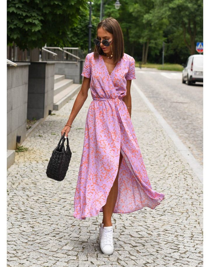 Levoire | Robe Maxi Vivante Avec Motif Floral Rose clair