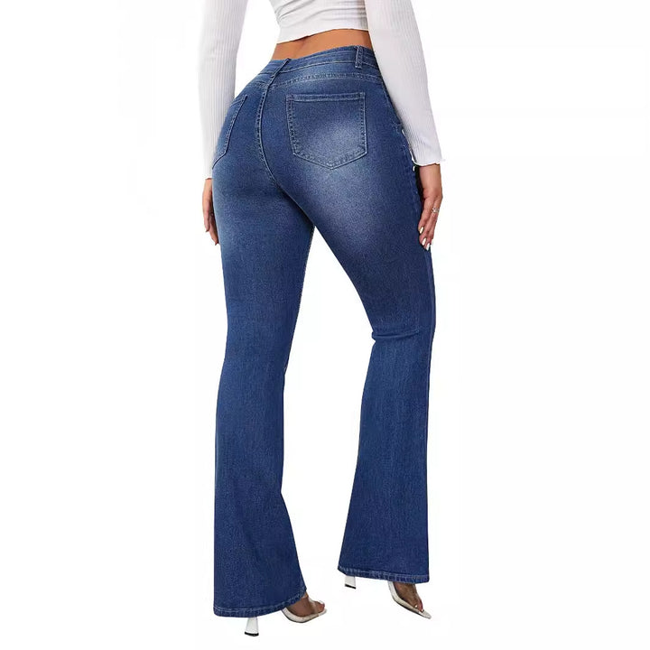 Jeans Bootcut Taille Haute Femme Levoire