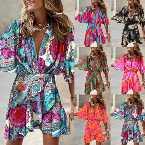 Levoire | Robe à encolure en V asymétrique tendance