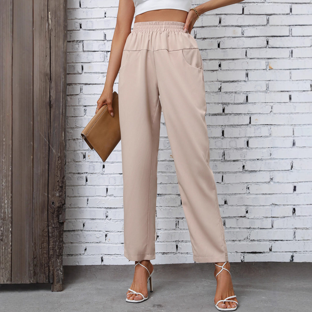 Pantalons de loisirs aérés pour femmes avec taille élastique et poches latérales Levoire