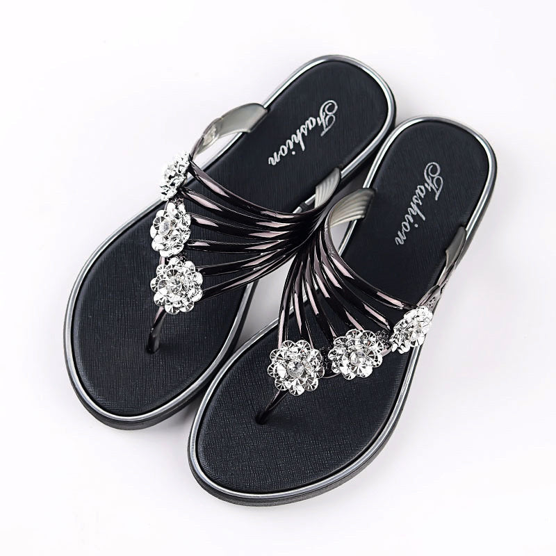 Levoire | Sandales Luxueuses Avec Un Ornement Floral Saisissant Pour Femmes