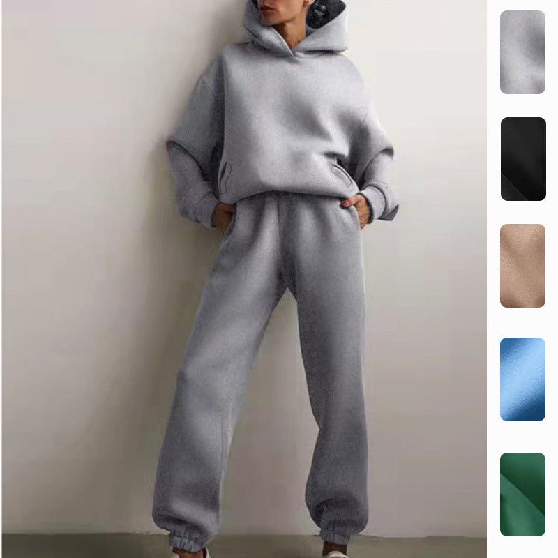Ensemble de sweat à capuche surdimensionné et de pantalon de jogging pour femmes Levoire