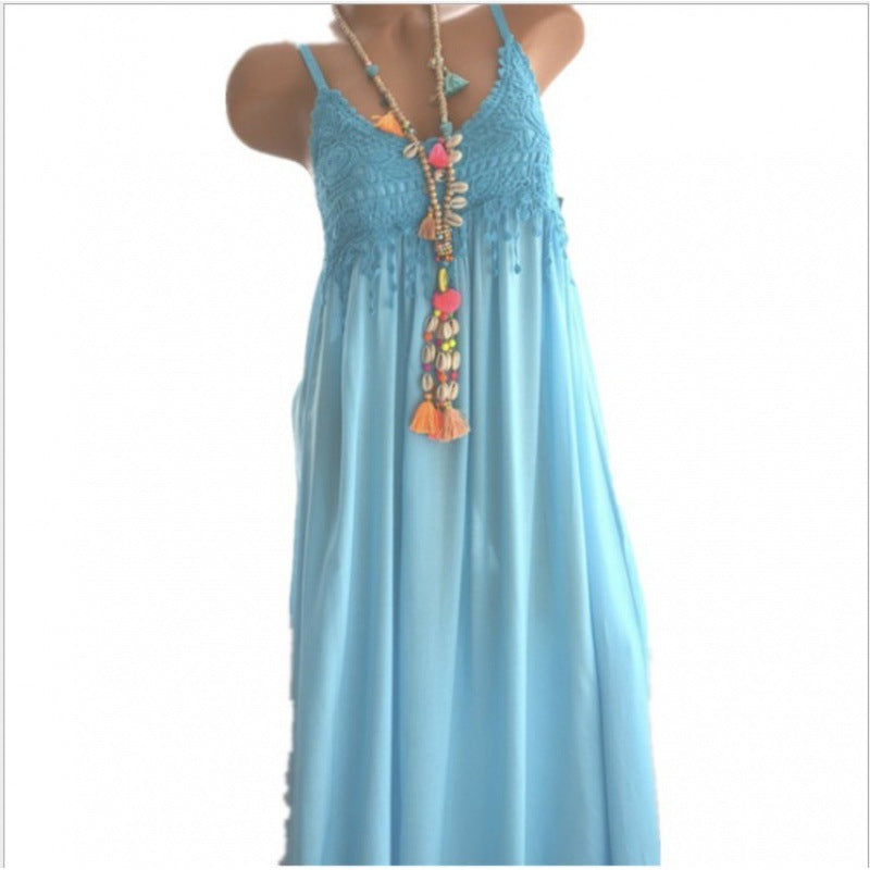 Levoire | Robe en dentelle sensuelle Bleu clair