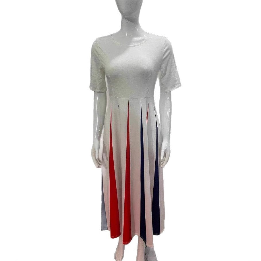 Levoire | Trendik Col Ronde Grande Oscillation Robe Longue Blanc