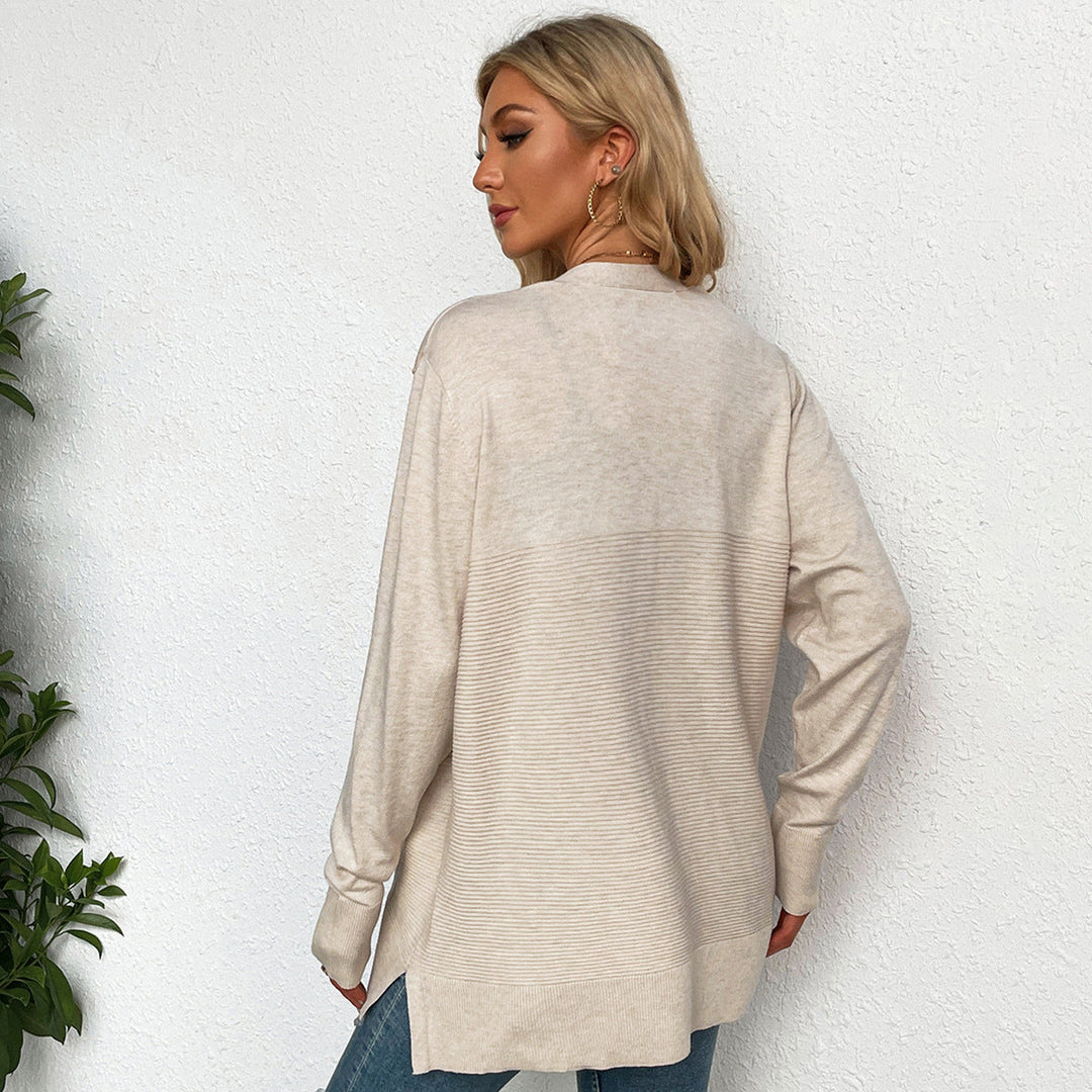 Levoire | Élégant Cardigan Long à Manches Longues en Dentelle Suspendue