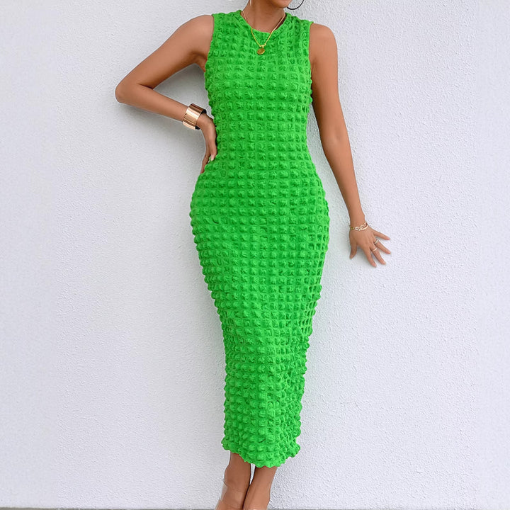 Robe midi flatteuse pour femme avec surface texturée Levoire