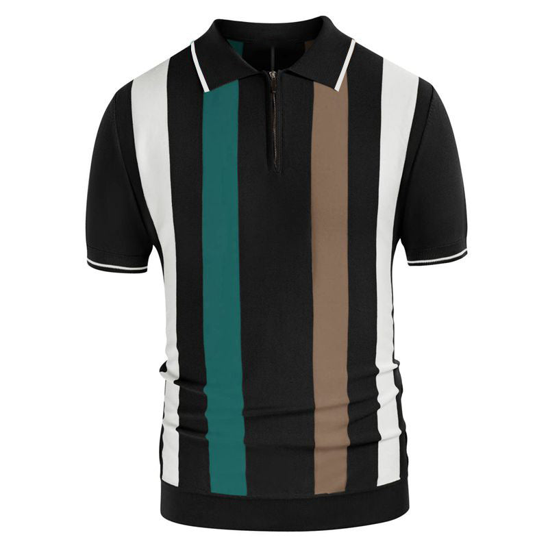 Levoire | Polo Shirt Moderne Avec Décolleté En V Et Manches Courtes Noir