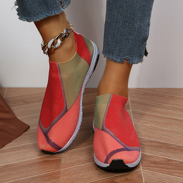 Levoire | Baskets En Couleur Contraste Rouge