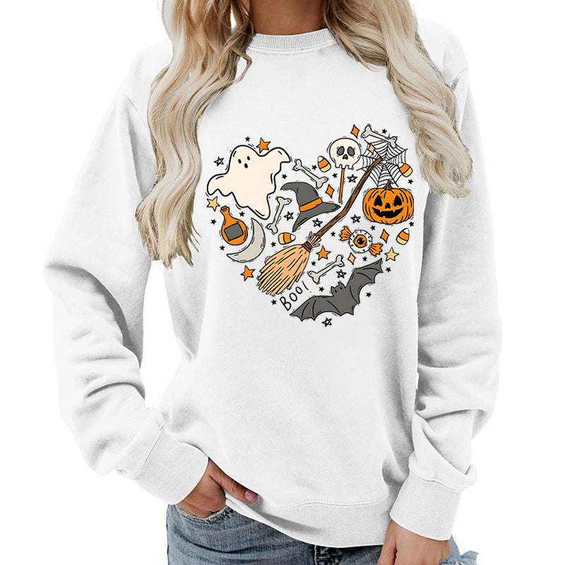 Sweatshirt d'Halloween pour femmes avec design créatif Levoire