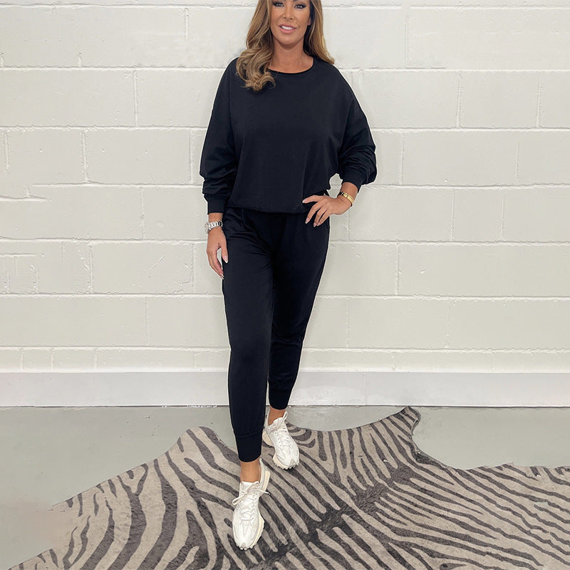 Ensemble de détente sportif pour femmes à coupe ample et taille élastique Levoire