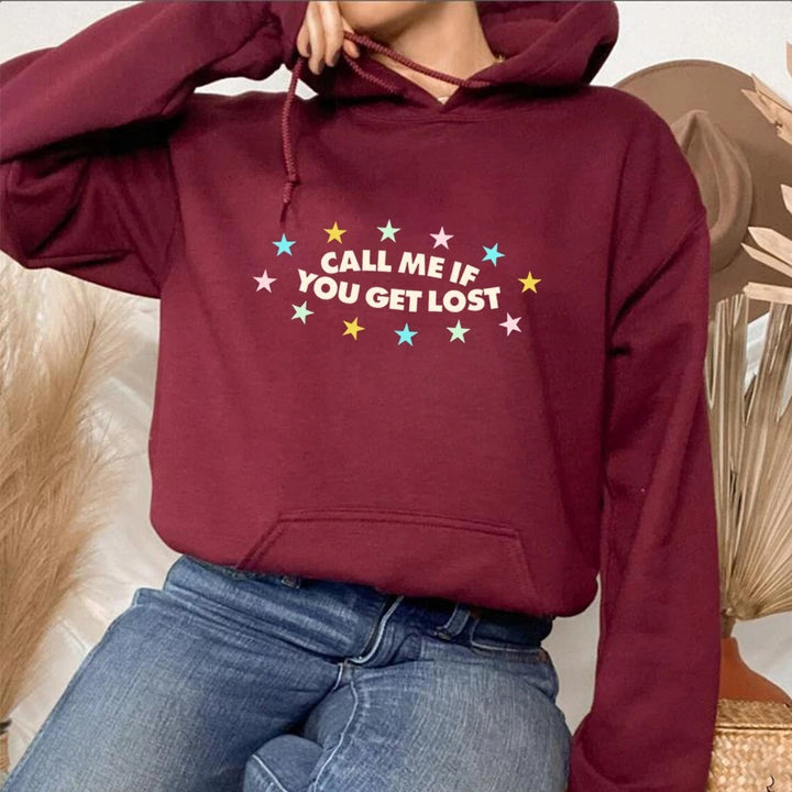Sweat à capuche pour femme avec imprimé créatif et coupe décontractée Levoire