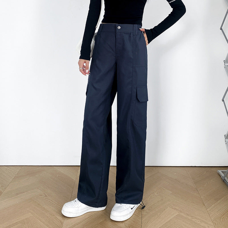 Pantalons cargo pour femmes à coupe large et poches pratiques Levoire