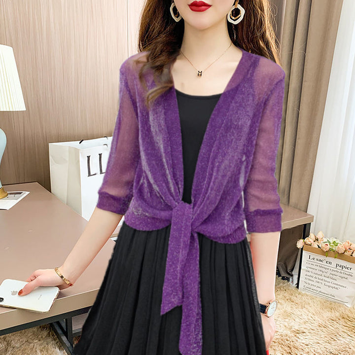 Levoire | Chemise Aérée À Col Ouvert Lila