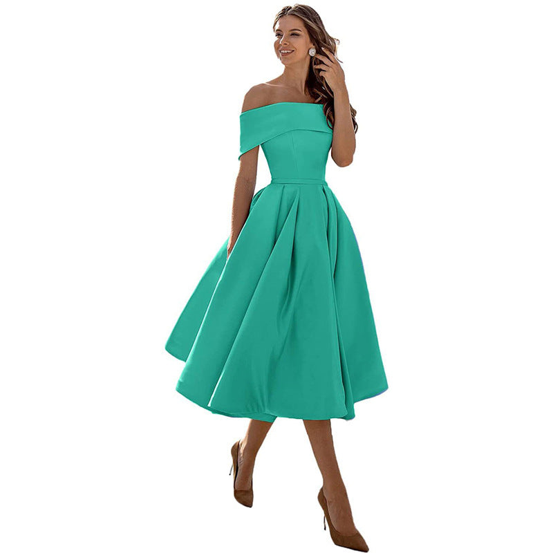 Levoire | Robe de soirée en satin sans bretelles décontractée