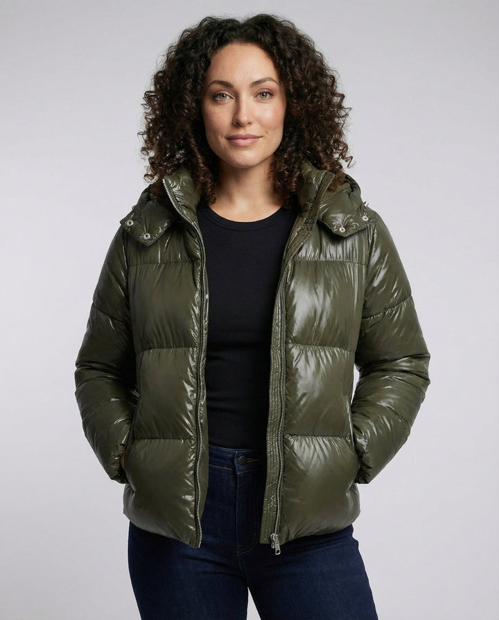 Dames Veste Puffy Capuche | Avriane