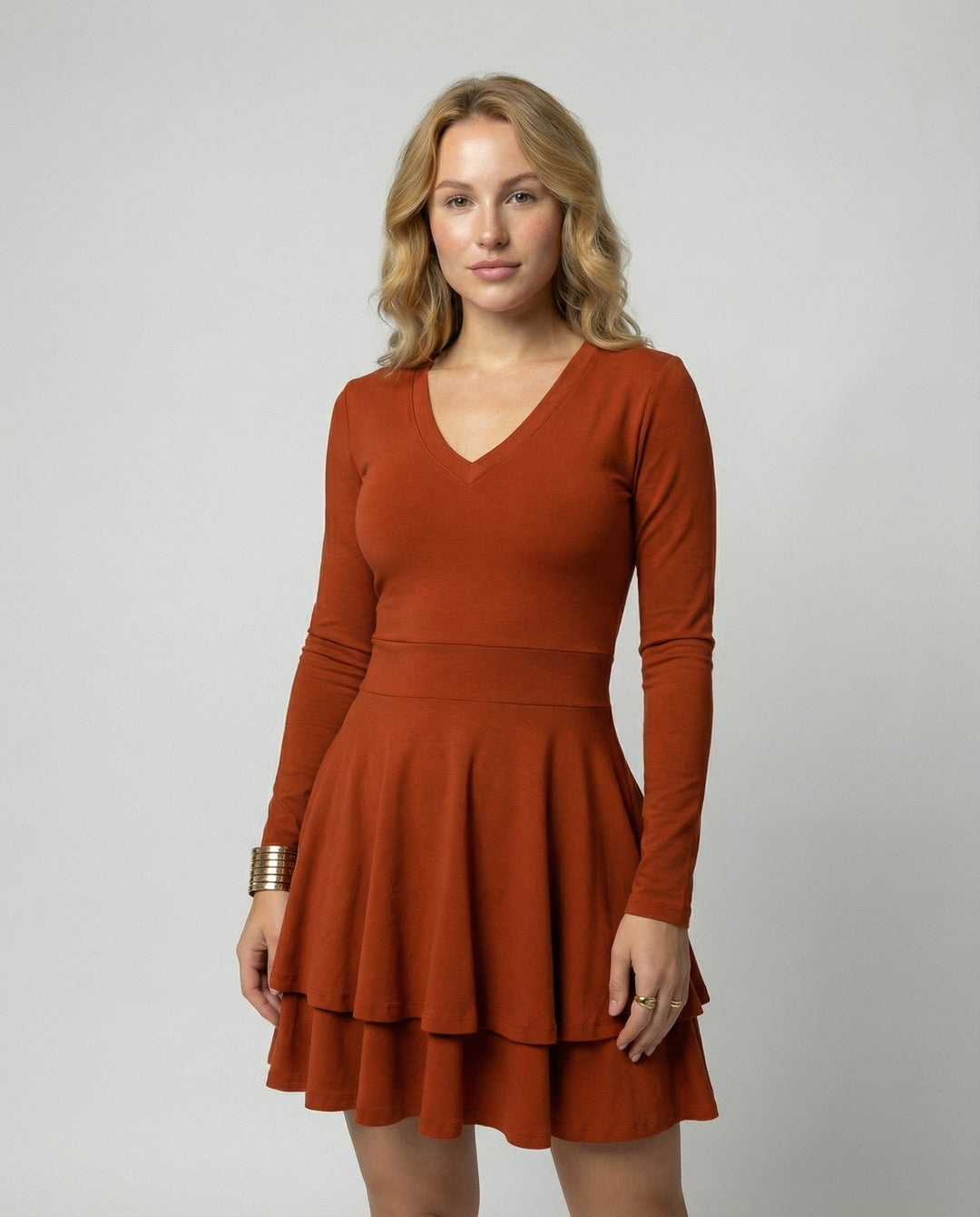 Robe portefeuilles dames volants | Heidi-Mode