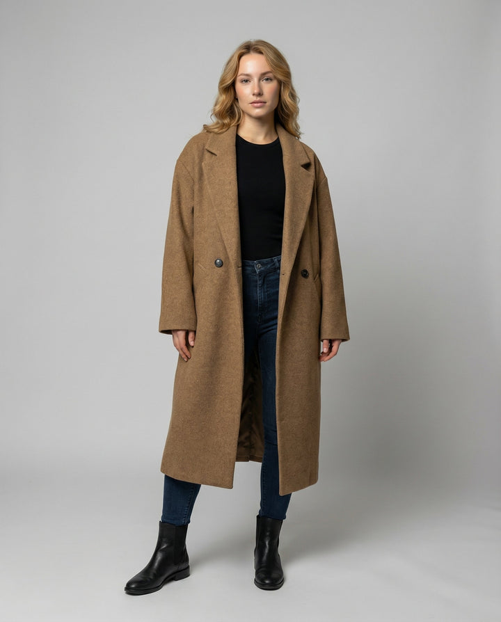 Manteau en laine oversized élégant pour femmes | Heidi-Mode