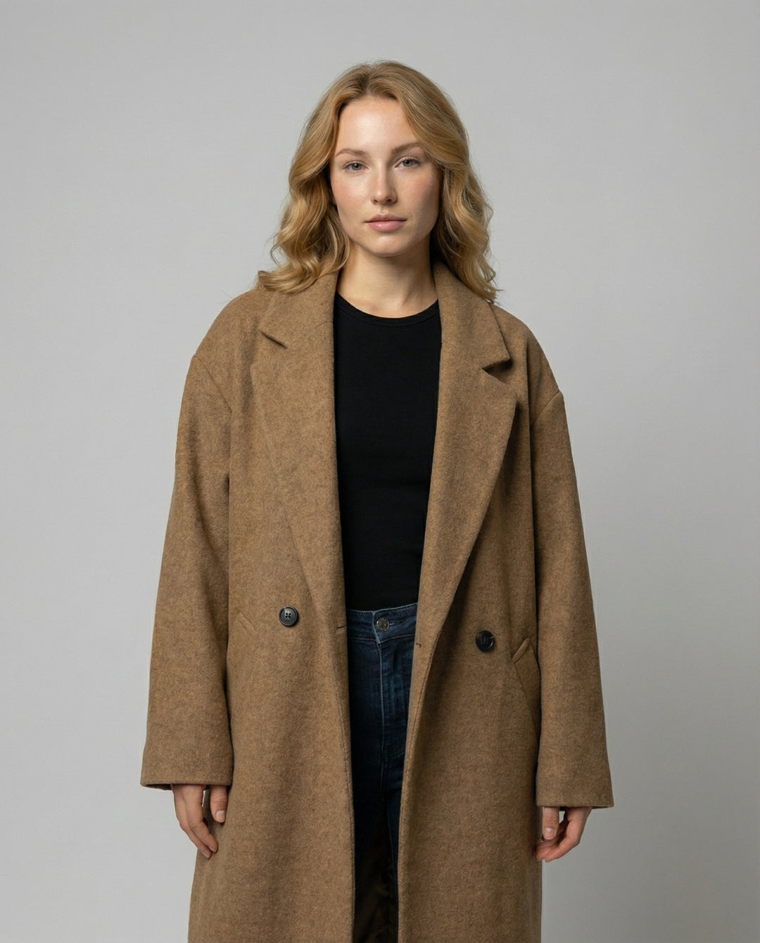 Manteau en laine oversized élégant pour femmes | Heidi-Mode